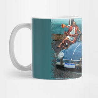 Jesus dribling the Devil Mug